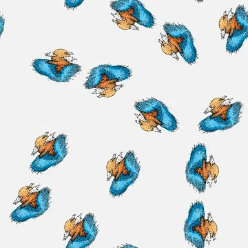 Pattern horizon sunset sea sketch hand drawn Illustrazione stock