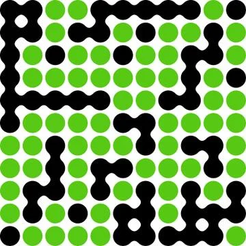 Pattern with horizontal and vertical circles Stock Illustration