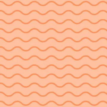 Pattern of Horizontal Narrow and Wide Wavy Lines in Two Tone. Repetition of Thin イラスト素材