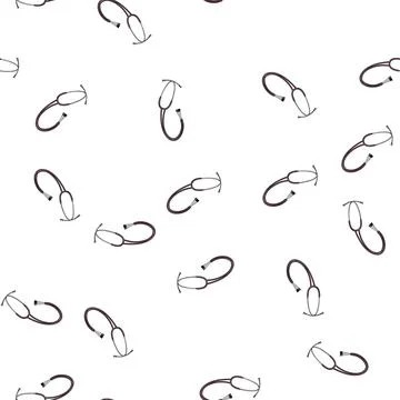 Pattern hospital stethoscope cartoon vector Stock Illustration