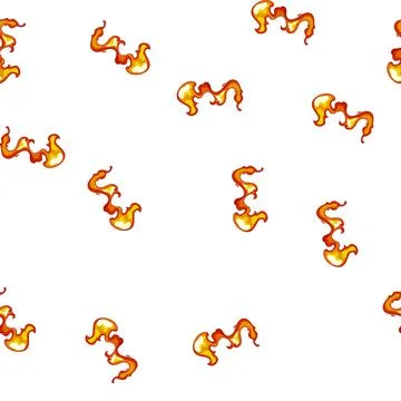 Pattern hot flame cartoon vector Stock Illustration