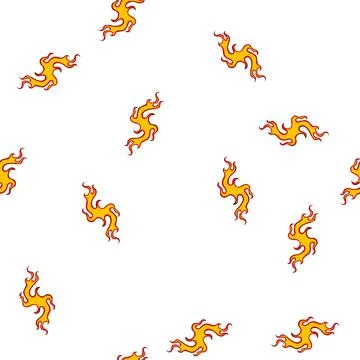 Pattern hot flame decal cartoon vector 스톡 일러스트