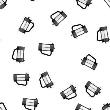 Pattern hot french press coffee cartoon vector Stockillustratie