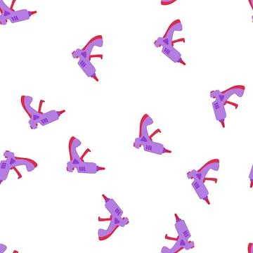 Pattern hot glue gun cartoon vector Stock Illustration