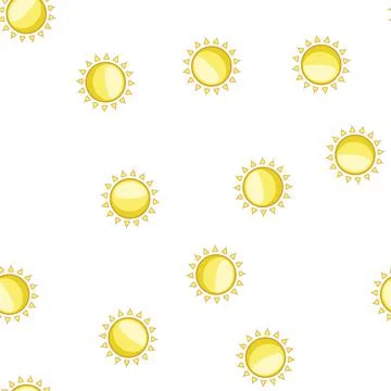 Pattern hot sun cartoon vector Illustrazione stock