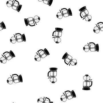 Pattern hot syphon coffee maker cartoon vector 스톡 일러스트