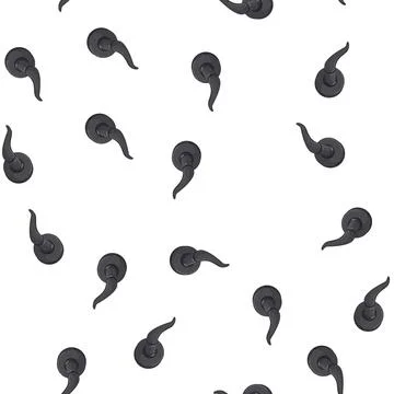 Pattern hotel door handle cartoon vector Illustration