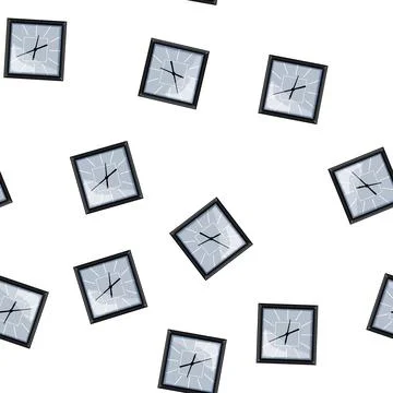Pattern hour wall clock cartoon vector 스톡 일러스트