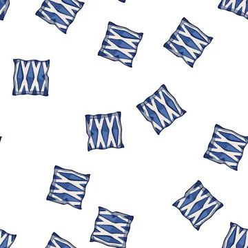 Pattern house boho pillow cartoon vector 스톡 일러스트