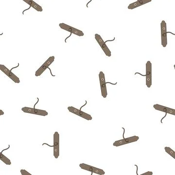 Pattern house door handle cartoon vector Illustration