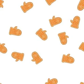 Pattern house gingerbread cartoon vector Stock Illustration