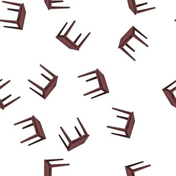 Pattern house table dining cartoon vector Stock Illustration