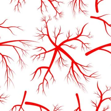 Pattern with human arteries. Illustrazione stock