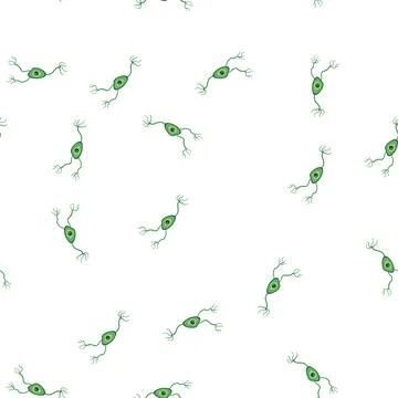 Pattern human neurons cartoon vector Stock Illustration