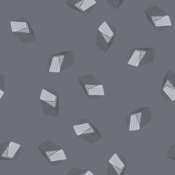 Pattern humane live animal cage trap vector showing wire mesh enclosure with  イラスト素材