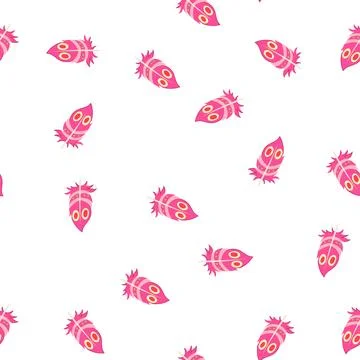 Pattern humming feather exotic bird cartoon vector Stock Illustration
