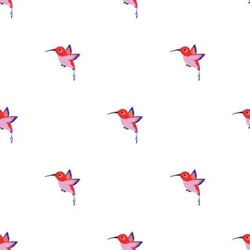 Pattern with hummingbird Stock Illustration