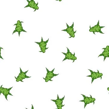 Pattern hybrid weed bud cartoon vector Stock Illustration