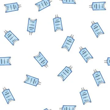Pattern hydration iv fluid bag cartoon vector Stock Illustration