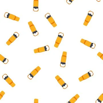 Pattern hydration water bottle reusable cartoon vector Stock Illustration