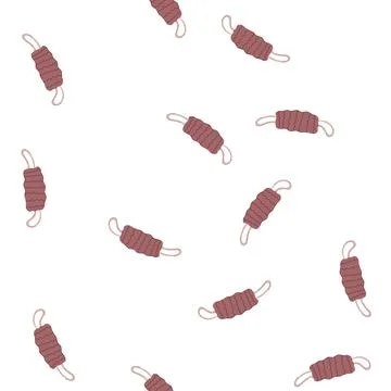 Pattern hygiene loofah shower cartoon vector Illustrazione stock