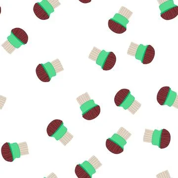 Pattern hygiene mushroom brush cartoon vector Stock Illustration