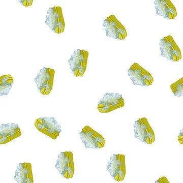 Pattern hygiene sponge kitchen cartoon vector Illustrazione stock