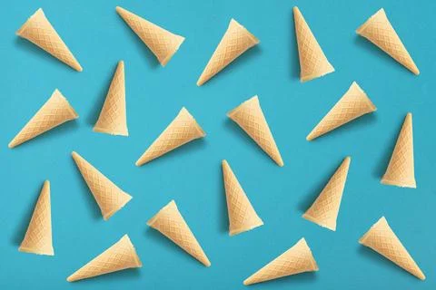 Pattern of ice cream cones Stock Photos
