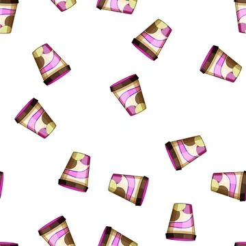 Pattern Ice cream container showing multiple delicious dessert flavors Stock Illustration