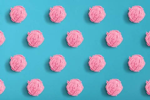 Pattern of ice cream scoops Stock Photos