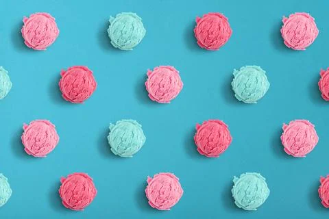Pattern of ice cream scoops Stock Photos