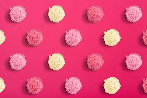 Pattern of ice cream scoops Stock Photos