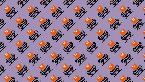 Pattern of Ice Skates on a Lilac Background. Video stock 325405460