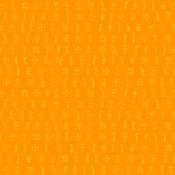 Pattern with Icelandic magical staves Stock Illustration