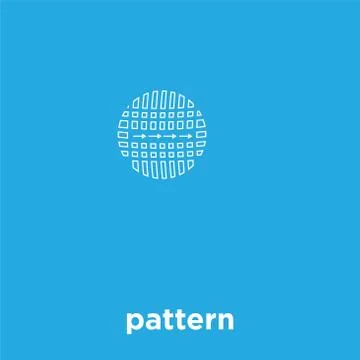 Pattern icon isolated on blue background Illustrazione stock