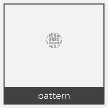 Pattern icon isolated on white background Illustrazione stock