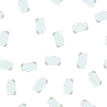 Pattern idea pinned torn paper notes cartoon vector Stock Illustration