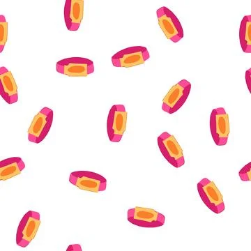 Pattern identification event bracelet cartoon vector Stock Illustration