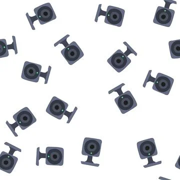 Pattern identification facial recognition camera cartoon vector Illustrazione stock