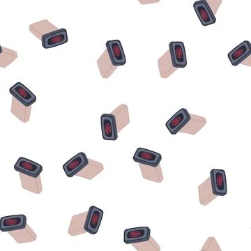 Pattern identification fingerprint scanner cartoon vector Stock Illustration