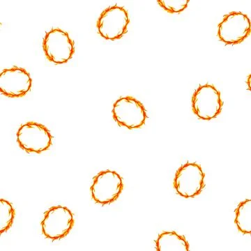 Pattern ignition circle fire cartoon vector Stock Illustration