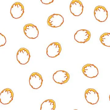 Pattern ignition circle fire cartoon vector Illustrazione stock