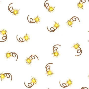 Pattern ignition dynamite fuse cartoon vector 库存插图