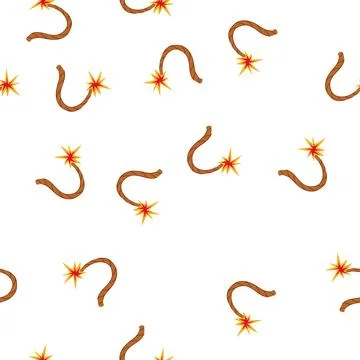 Pattern ignition dynamite fuse cartoon vector 库存插图