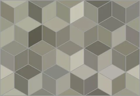 Pattern illustration cube rhombus geometric abstraction. For design and printing 写真素材