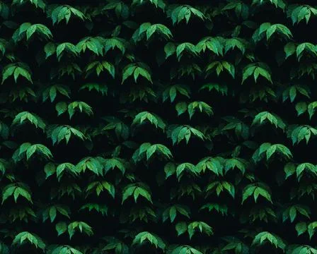 Pattern illustration designed as green leaves. Stock Illustration