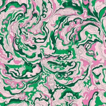 Pattern with the image texture of smoke green and pink shades Stock Illustration