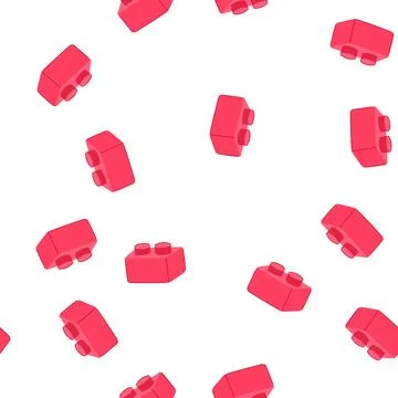 Pattern imaginative building blocks cartoon vector Stock Illustration