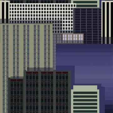 Pattern, imitation of dense building from high-rise buildings in dark colors, Ilustración de archivo