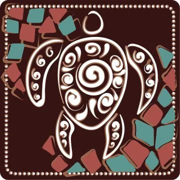 Pattern with imitation of elements of rock art Stock Illustration